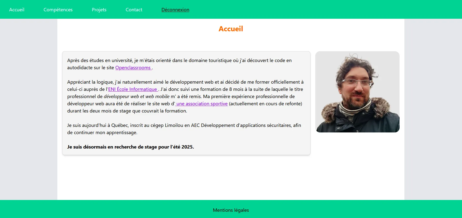 Aperçu image du site web